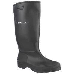 Dunlop Pricemaster 380PP Metal Free Non Safety Wellies Black Size 12