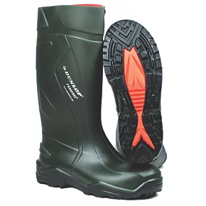 Dunlop Purofort+ Safety Wellies Green Size 9 2 Dunlop Purofort+ Safety Wellies Green Size 9 - Image 2