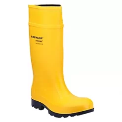 Dunlop Purofort Professional Safety Wellies Yellow Size 8