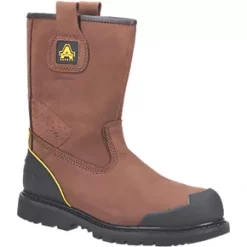 Amblers FS223 Metal Free Safety Rigger Boots Brown Size 8